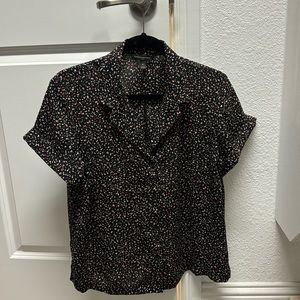 Banana republic notch collar blouse